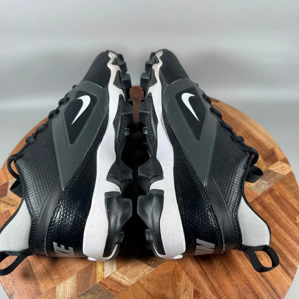 Nike Alpha Huarache 4 Keystone Kids Baseball Cleats Black White FQ4012-001 5.5Y